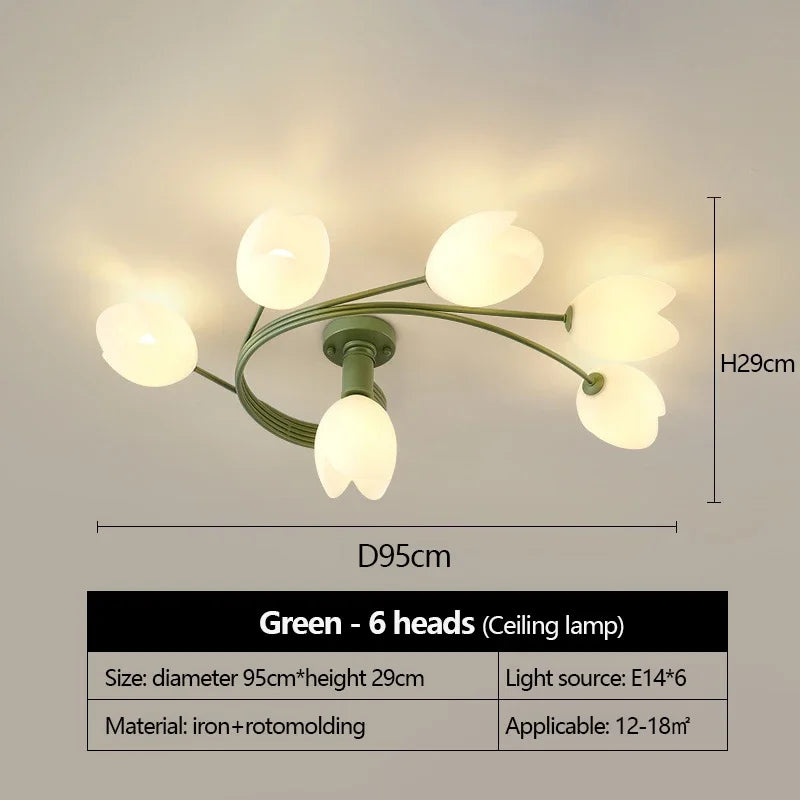 lustre orchidée à LED pour éclairage romantique et chaleureux
