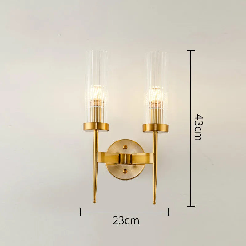 Lustre métal or verre LED