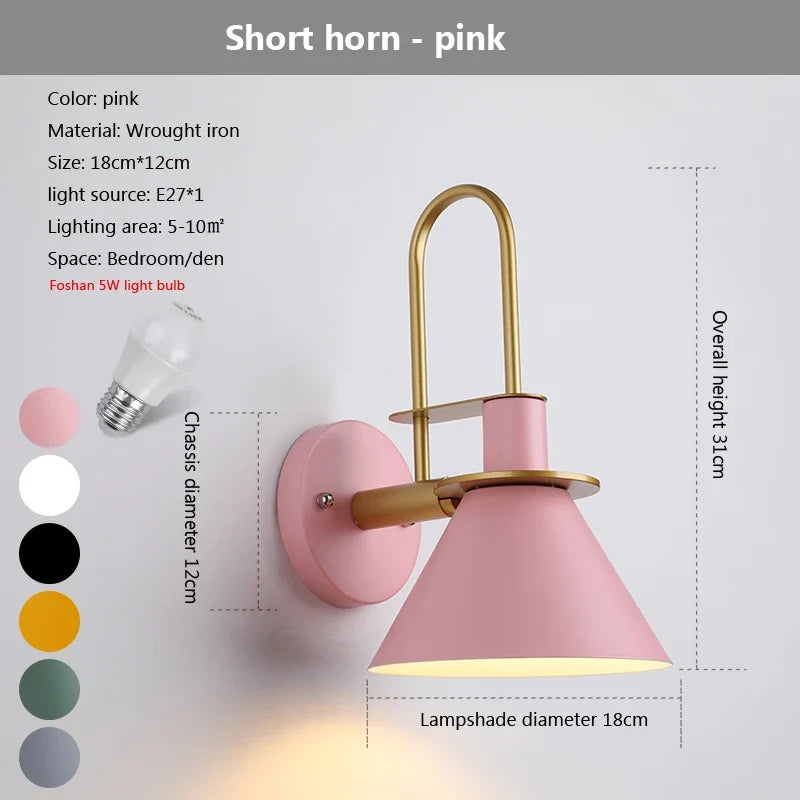 applique murale corne macaron décoratif intérieur bar restaurant salon chambre couloir chevet