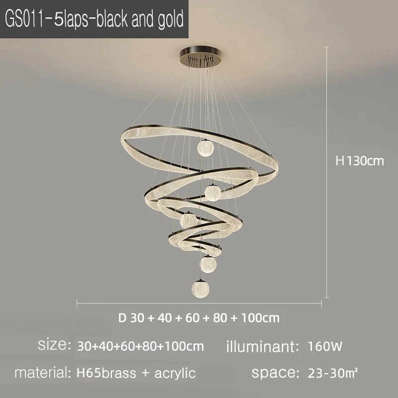 suspension moderne à led pour éclairage intérieur élégant