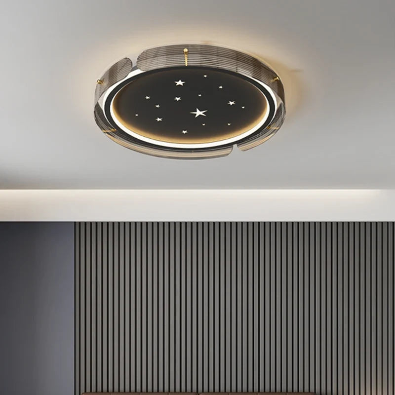 plafonnier led minimaliste avec ciel étoilé et design haut de gamme