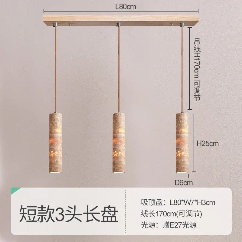 suspension design wabi-sabi en pierre pour ambiance moderne