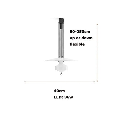 lustre italien flexible en aluminium avec leds dimmables