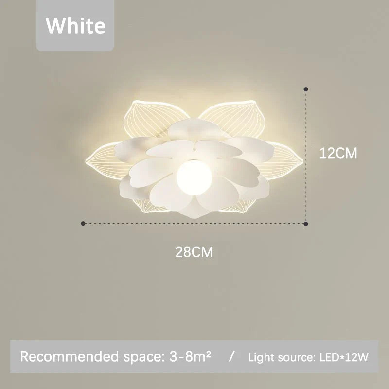 plafonnier moderne à fleurs en pétales pour décoration intérieure