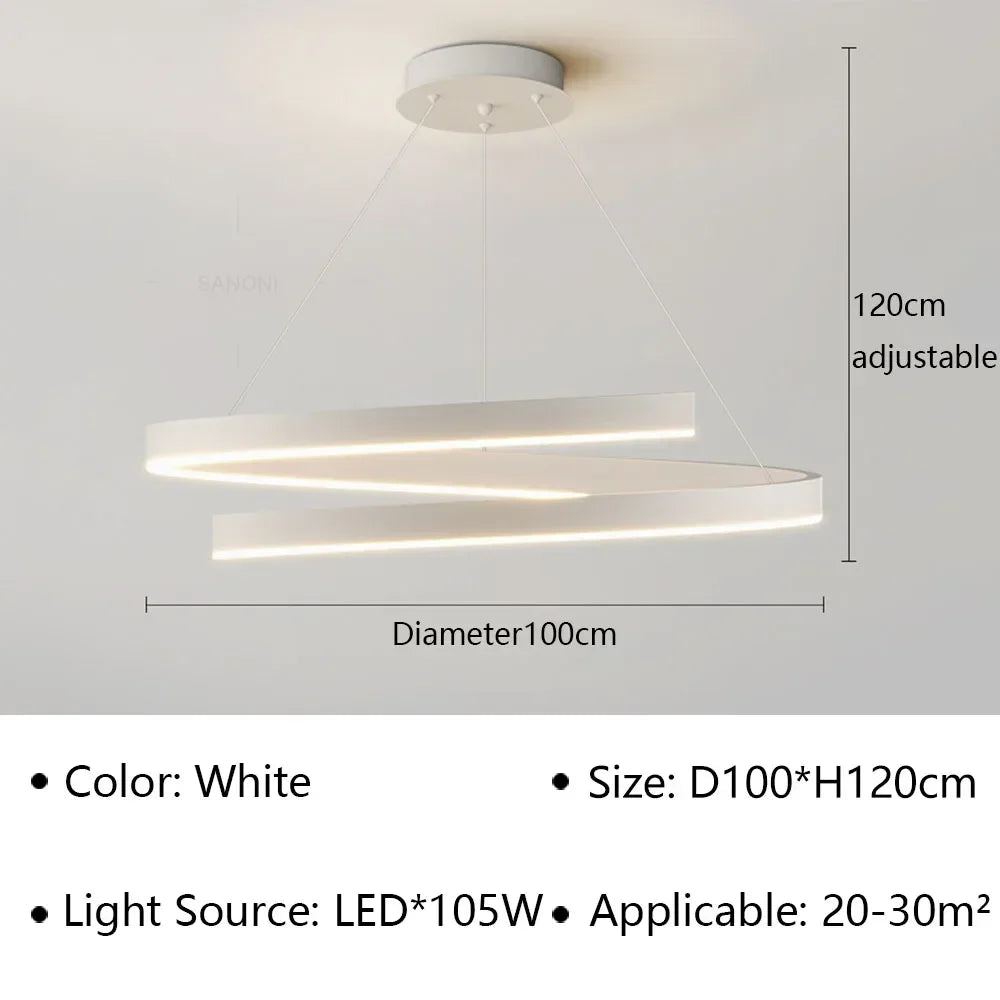 suspension à led moderne pour décoration intérieure élégante