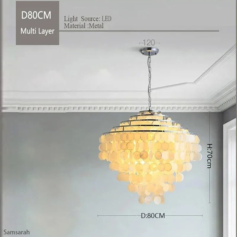 suspension en métal doré pour intérieur élégant