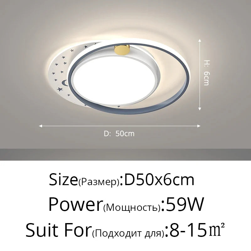 lustre moderne avec télécommande pour éclairage intérieur décoratif