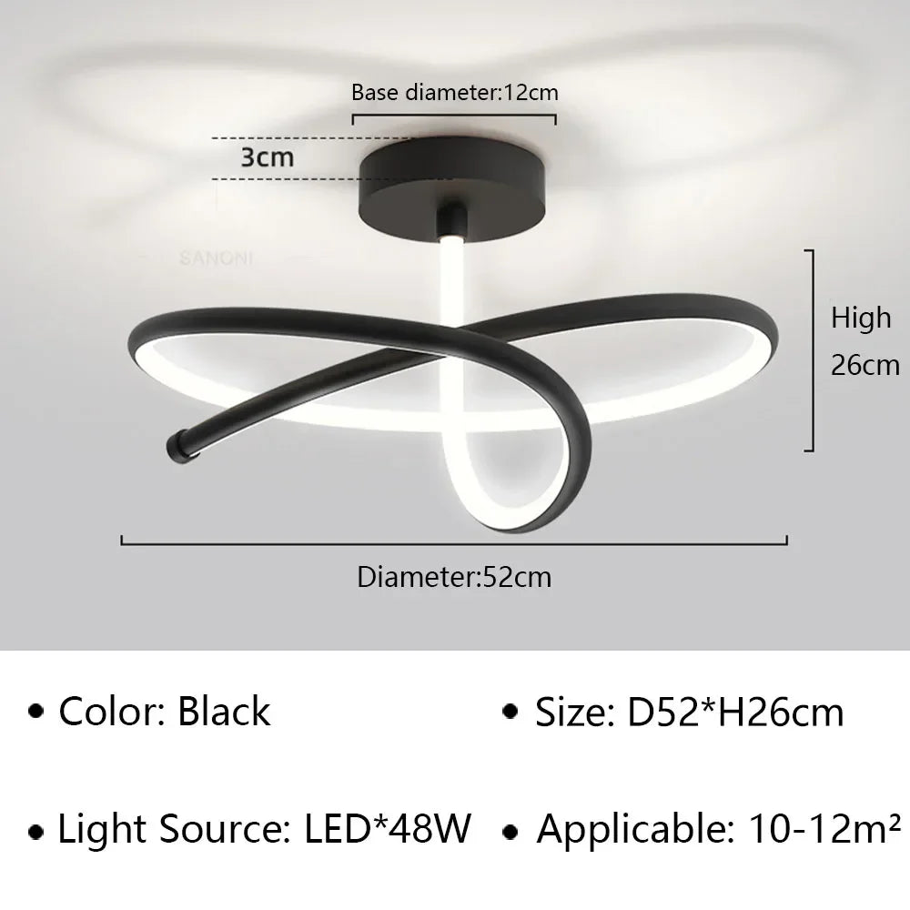 lustre moderne à leds pour décoration intérieure élégante