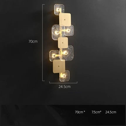 plafonnier design rond à couches en cuivre doré