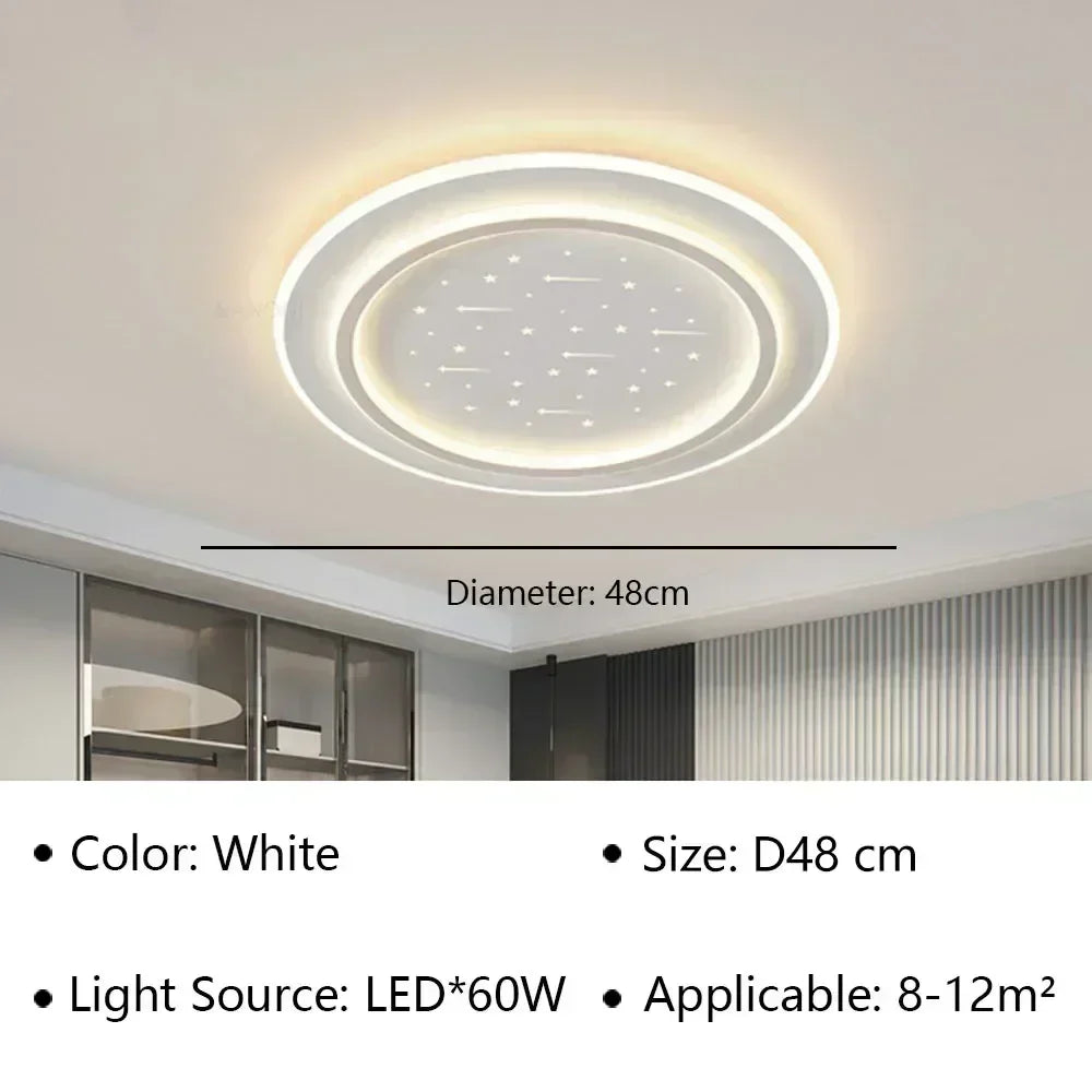 plafonnier moderne à leds pour décoration intérieure élégante