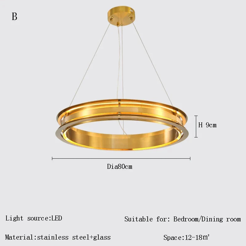 lustre led suspension post-moderne italien pour décoration intérieure