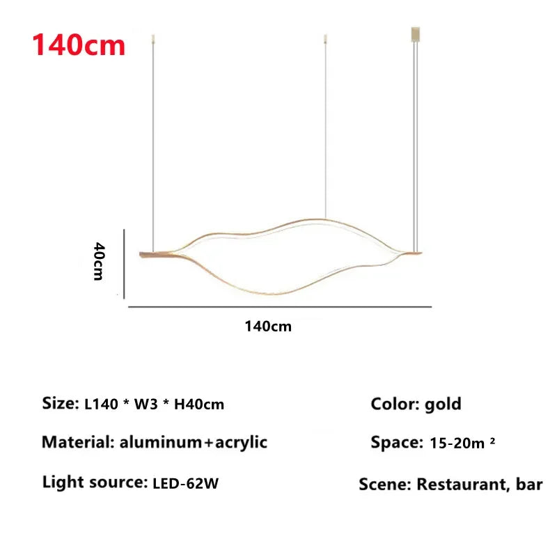 lustre led créatif postmoderne en forme de lèvre