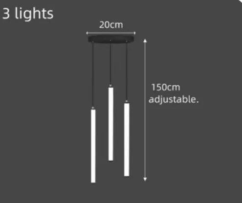 lustre moderne à led pour espaces de grande hauteur