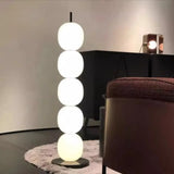 Mainkai lampadaire Nordic Gourde String Lampadaire pour Salon Chambre Étude Abat-Jour en Verre Blanc Lampadaire Design