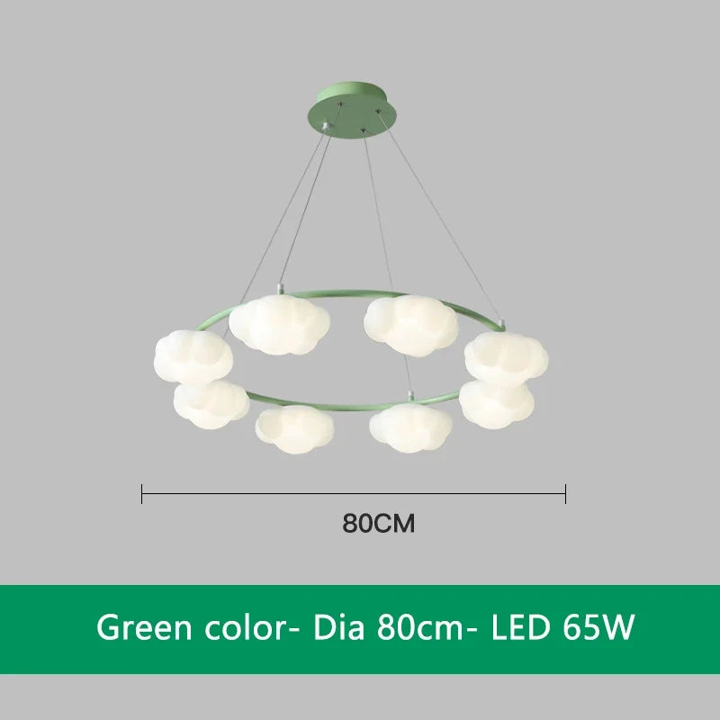 lustre en forme de nuage avec télécommande pour enfants