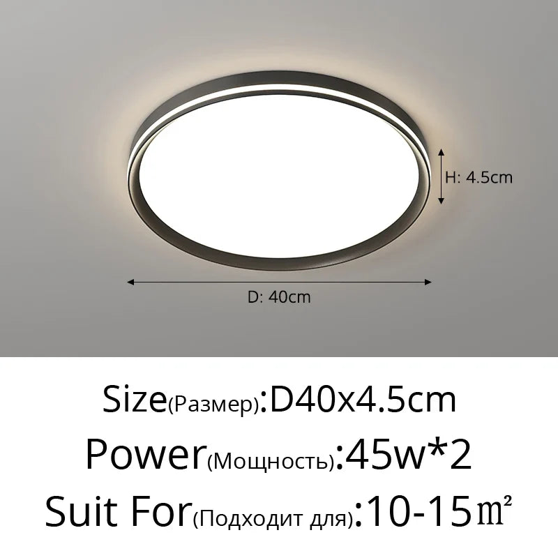 plafonnier moderne en aluminium haut de gamme protection des yeux