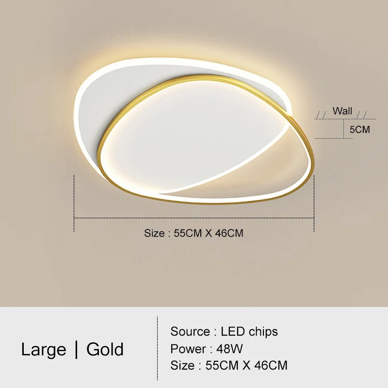 lustre led moderne simple décoration maison tondi