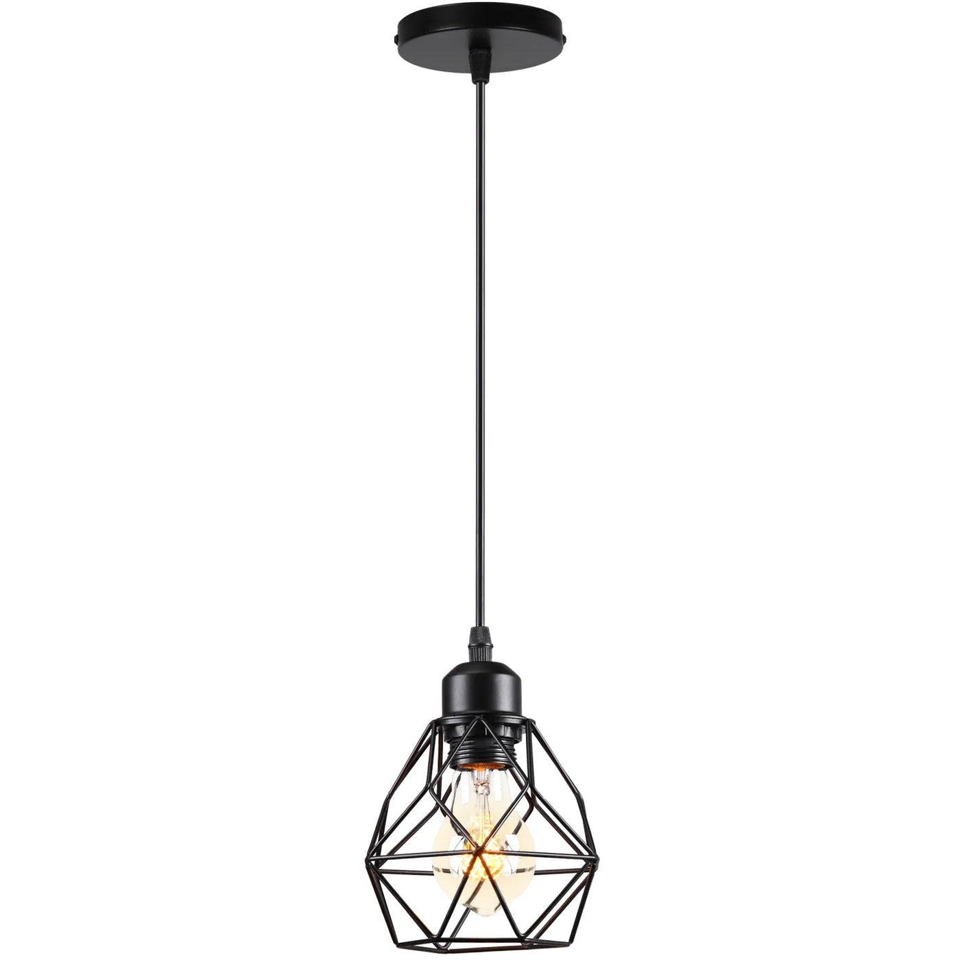 suspension vintage en métal abat-jour cage pour éclairage intérieur