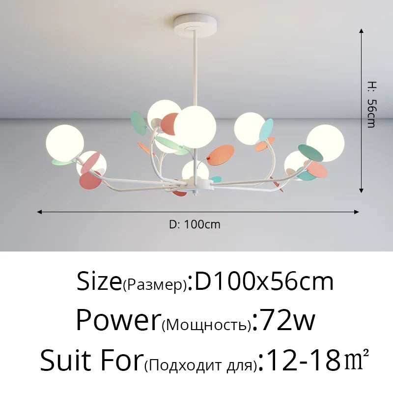 lustre led moderne atmosphérique nordique étoilé macaron créatif