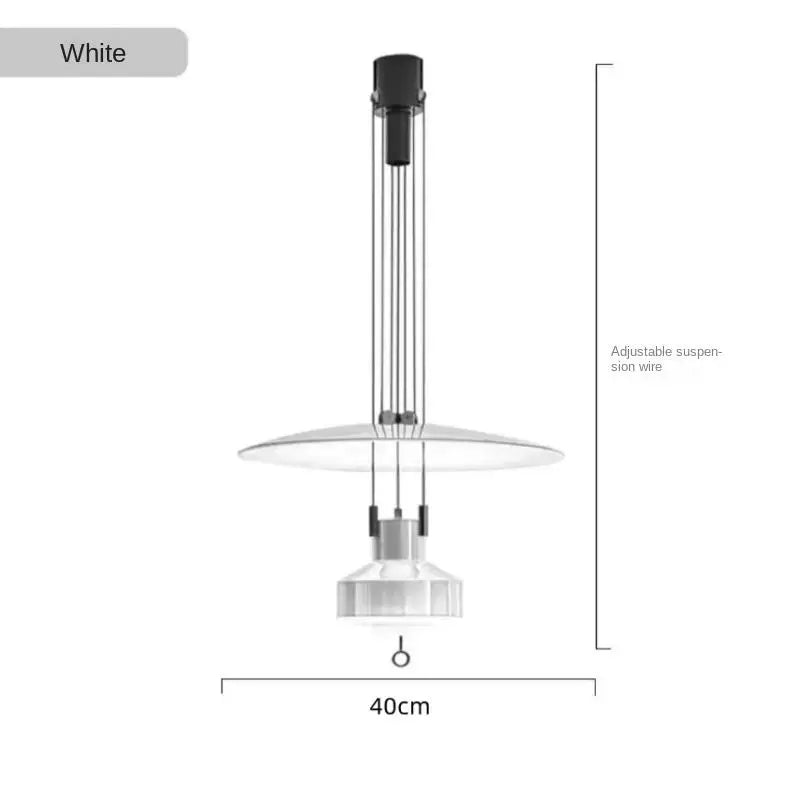 Nordic Creative LED Restaurant Stretching UFO Pendant Light Modern and Simple Vintage Dining Table and Bar Adjustable Ring Light