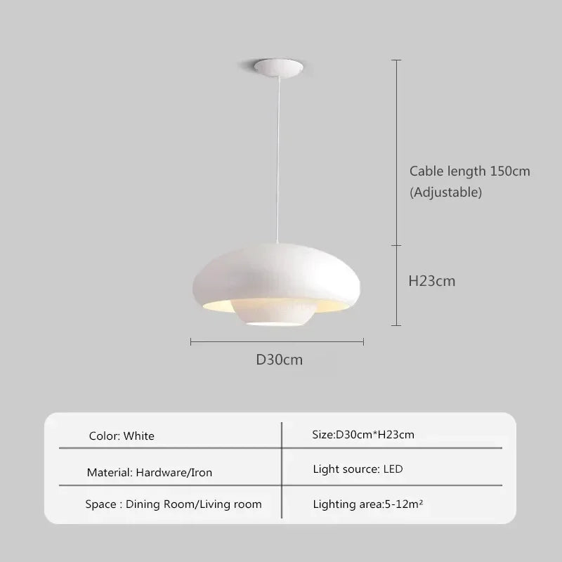 Suspension led nordique simple champignon suspendus