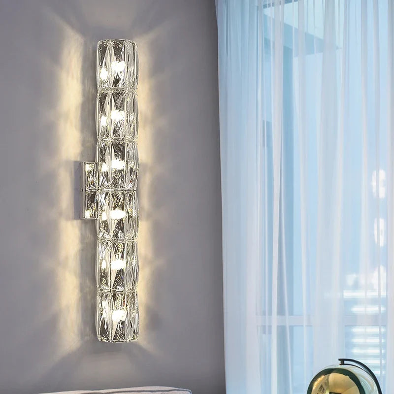 applique murale led en cristal k9 éclairage de luxe moderne