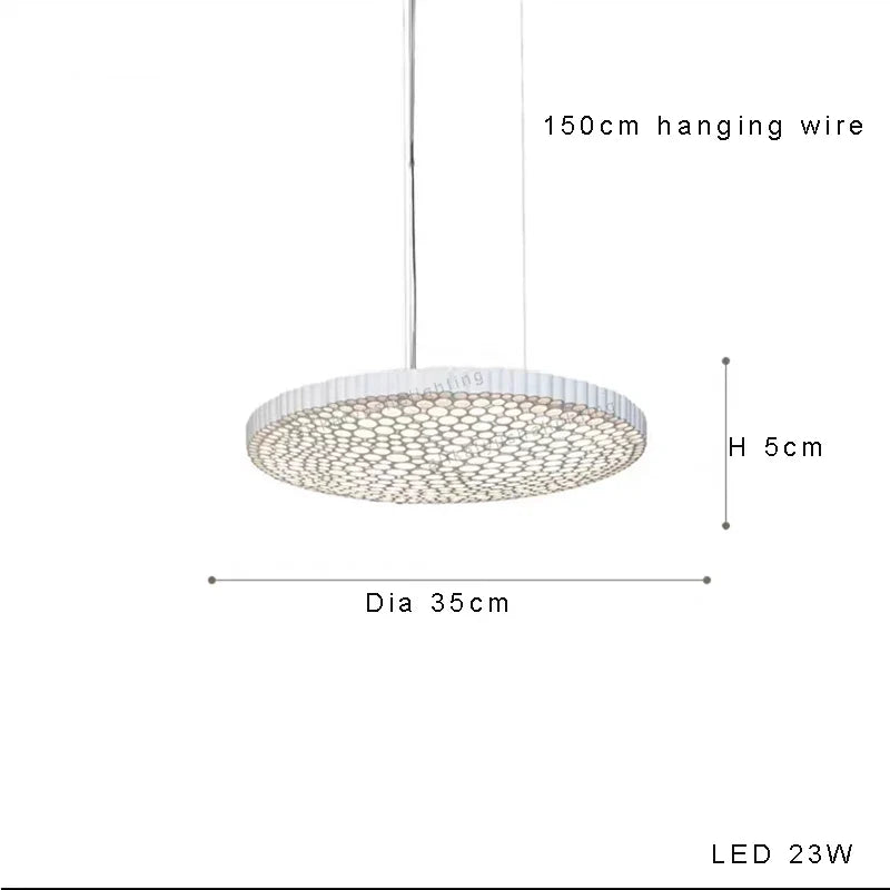 plafonnier led minimaliste en nid d'abeille créatif et élégant