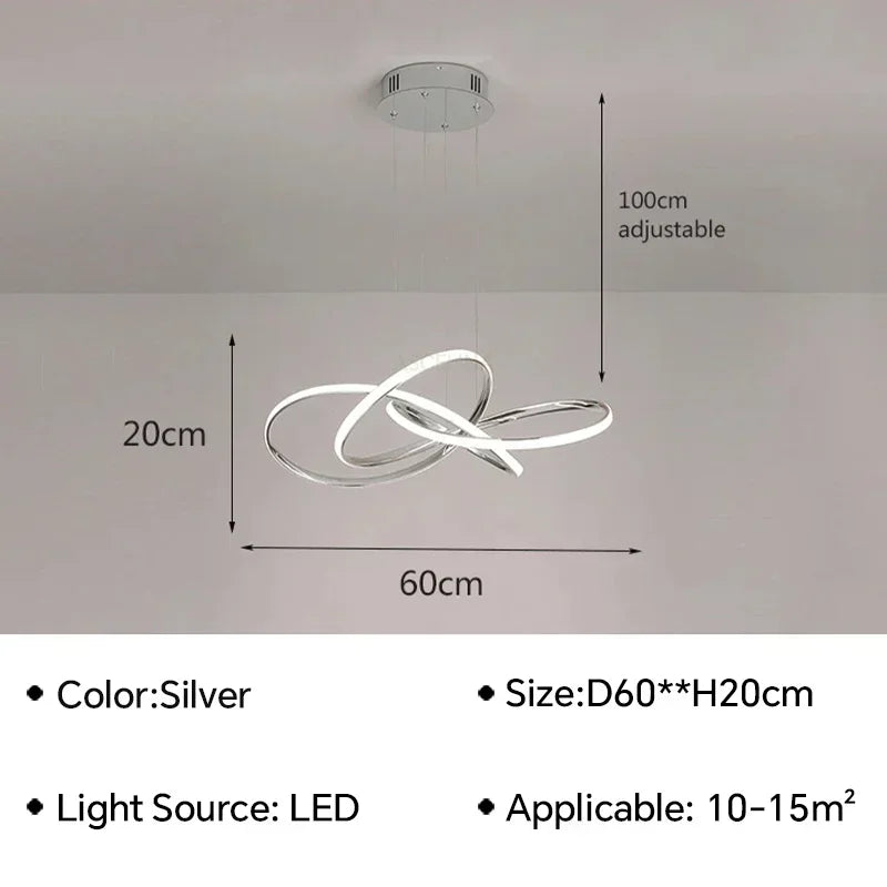 lustre suspendu led moderne pour décoration maison
