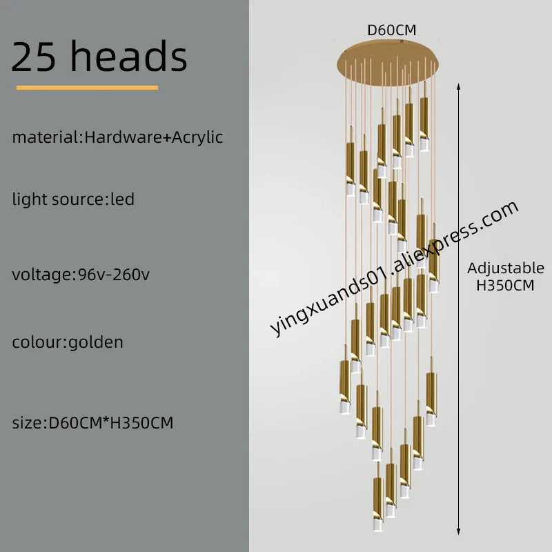 lustre nordique moderne en acrylique pour éclairage créatif intérieur
