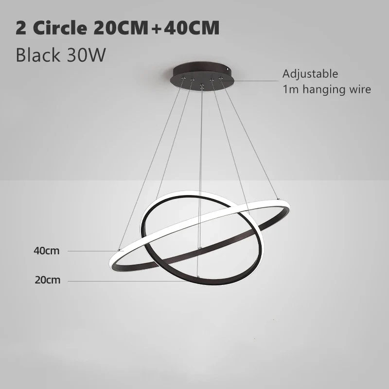 lustre moderne design cercle suspendu pour intérieur élégant