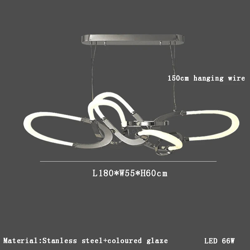 lustre en acier inoxydable galvanisé design irrégulier