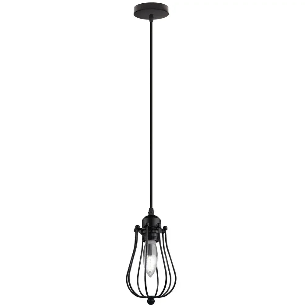 suspension vintage en métal abat-jour cage pour éclairage intérieur