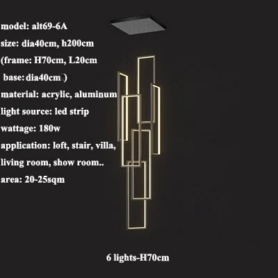 plafonnier nordique moderne pour loft et espaces créatifs