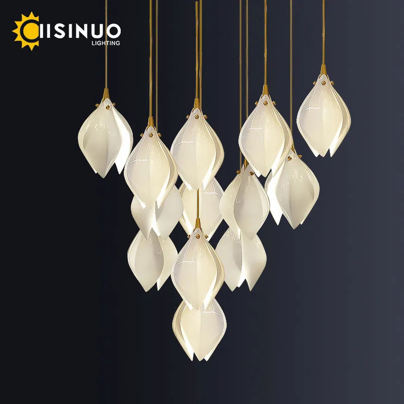 Lustre Magnolia en céramique