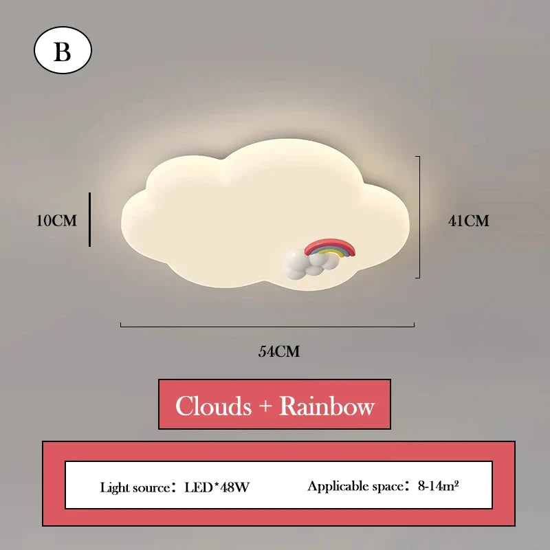 plafonnier nuage créatif pour chambre d'enfant chaleureuse