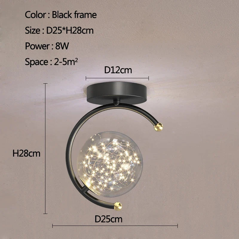 plafonnier led créatif lustre pour divers espaces de vie