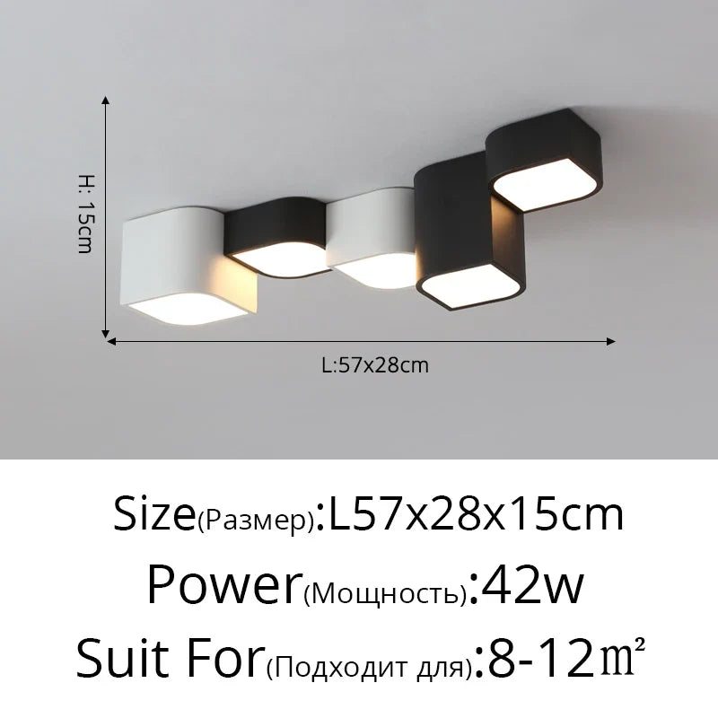 Lustre Lumières Géométrique Simple Moderne Luminaire Décor