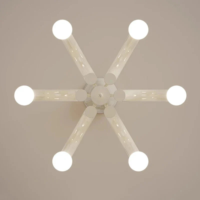 lustre romantique en métal avec conduite d'eau led pour intérieur