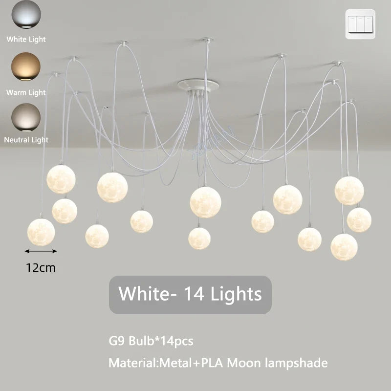 lustre multi lumières suspendues style nordique pour commerces