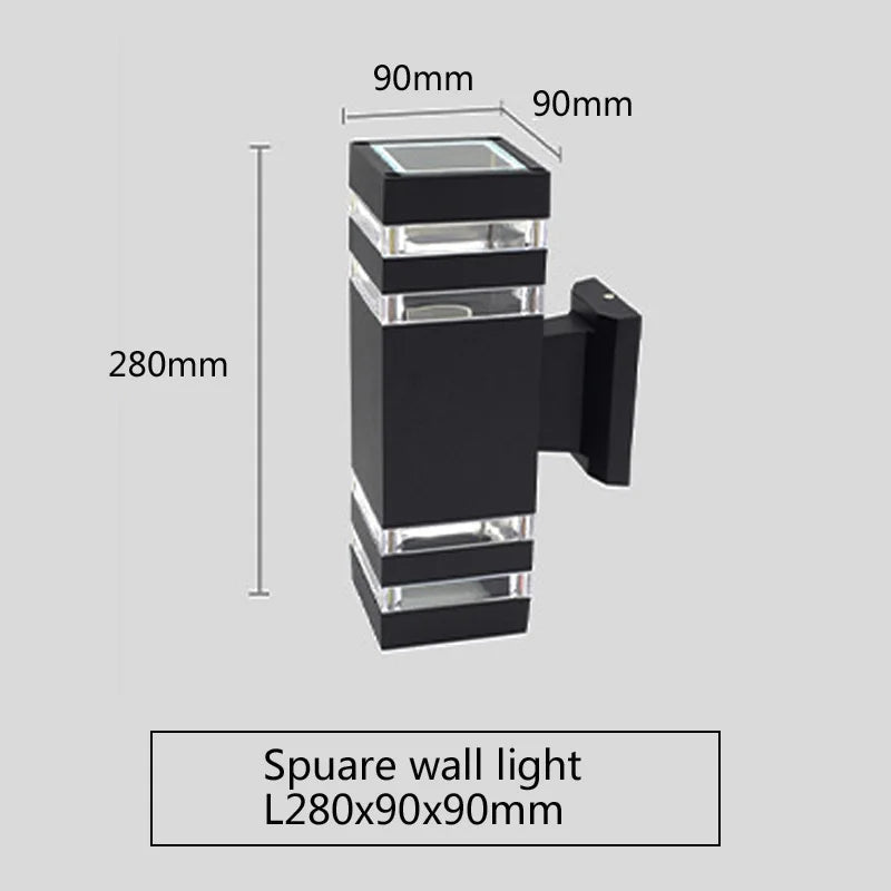 applique murale led extérieure design rond ou carré