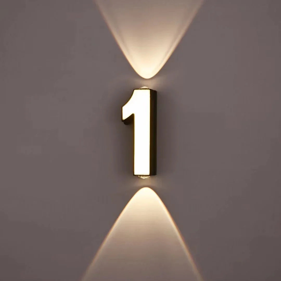 lampe numérique extérieure étanche led projection paysage signature moderne