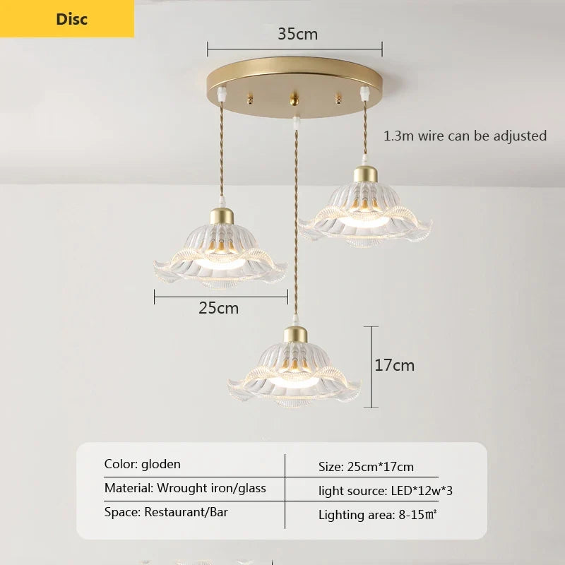suspension en verre moderne pour décoration intérieure élégante