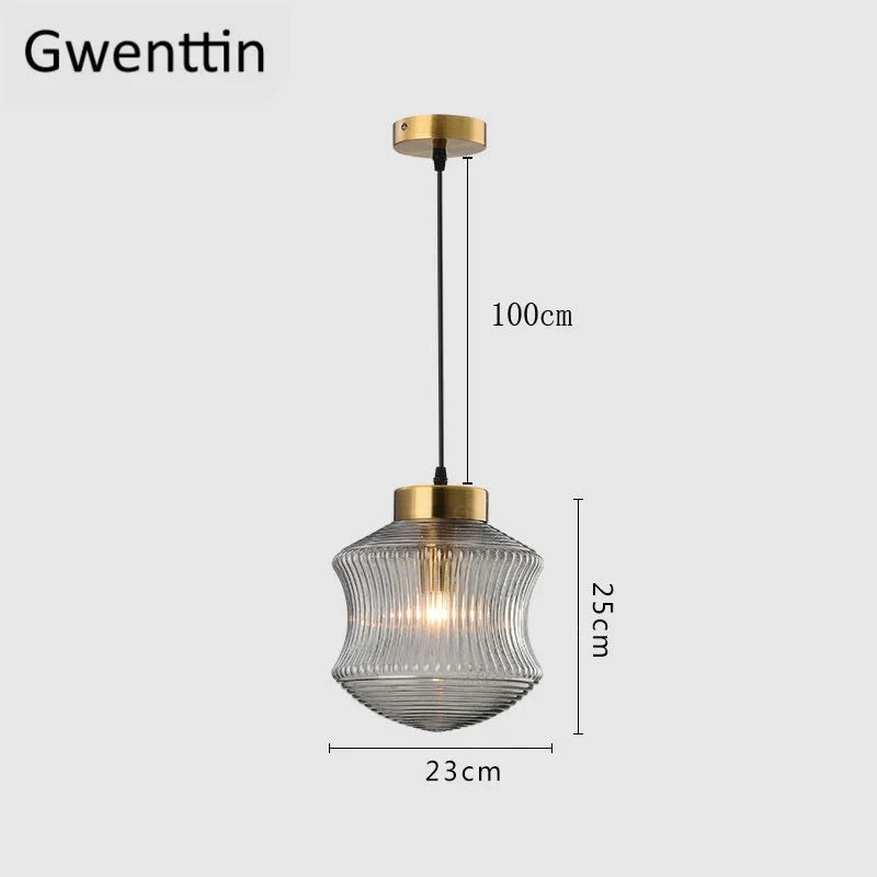 suspension en verre teinté pour décoration intérieure moderne