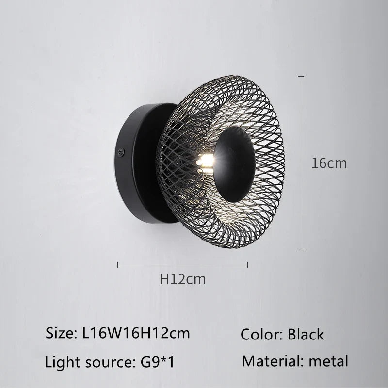 applique murale en fer design corne italienne pour décoration intérieure à led
