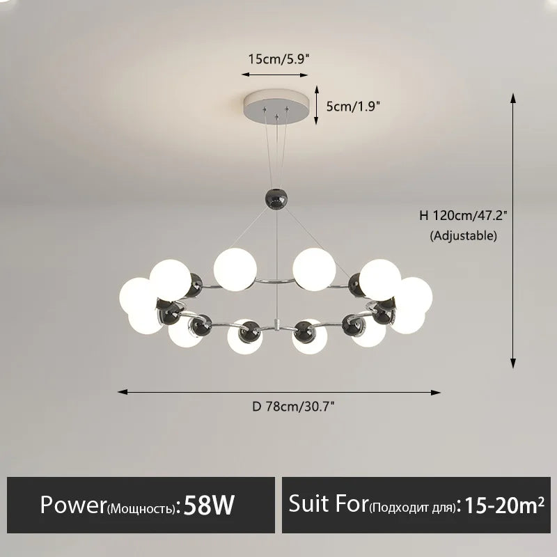 suspension moderne led pour décoration intérieure élégante