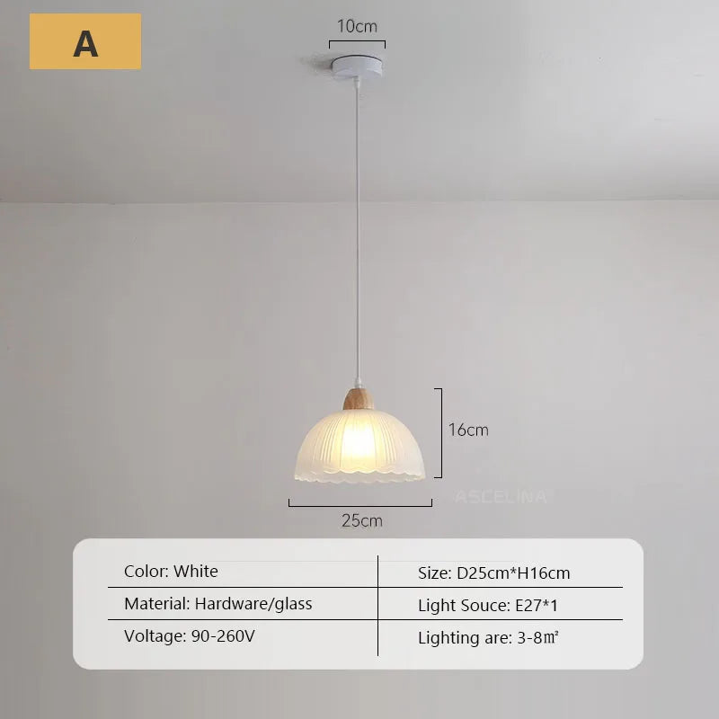 suspension en verre nordique pour décoration intérieure moderne