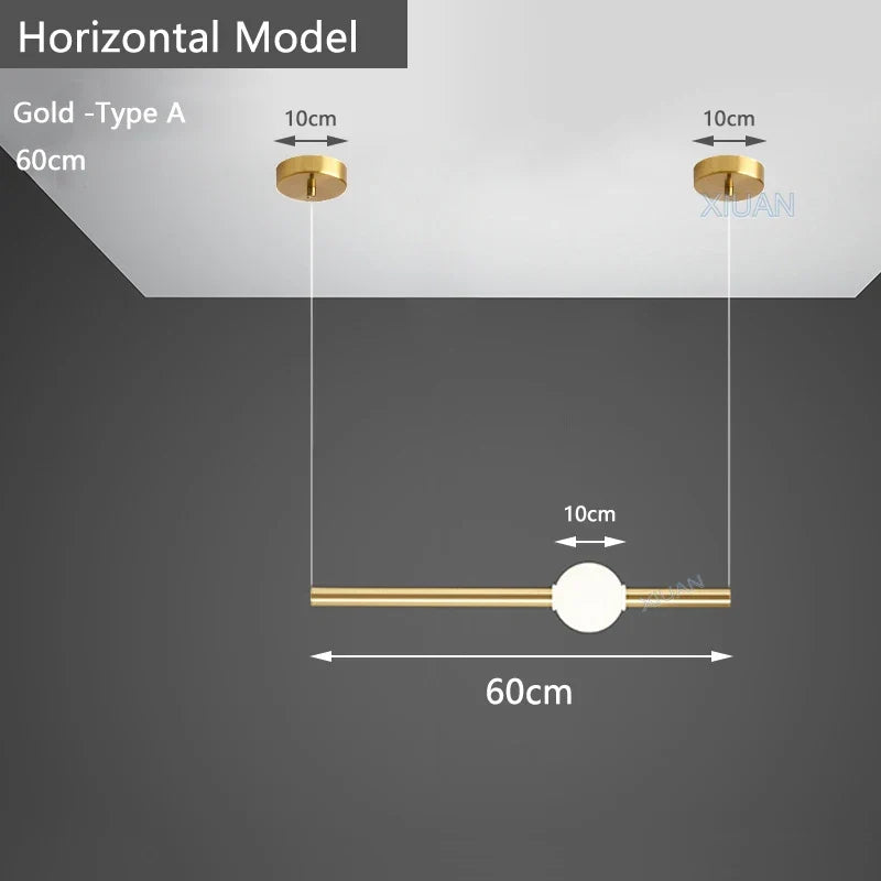 suspension horizontales modernes pour table à manger