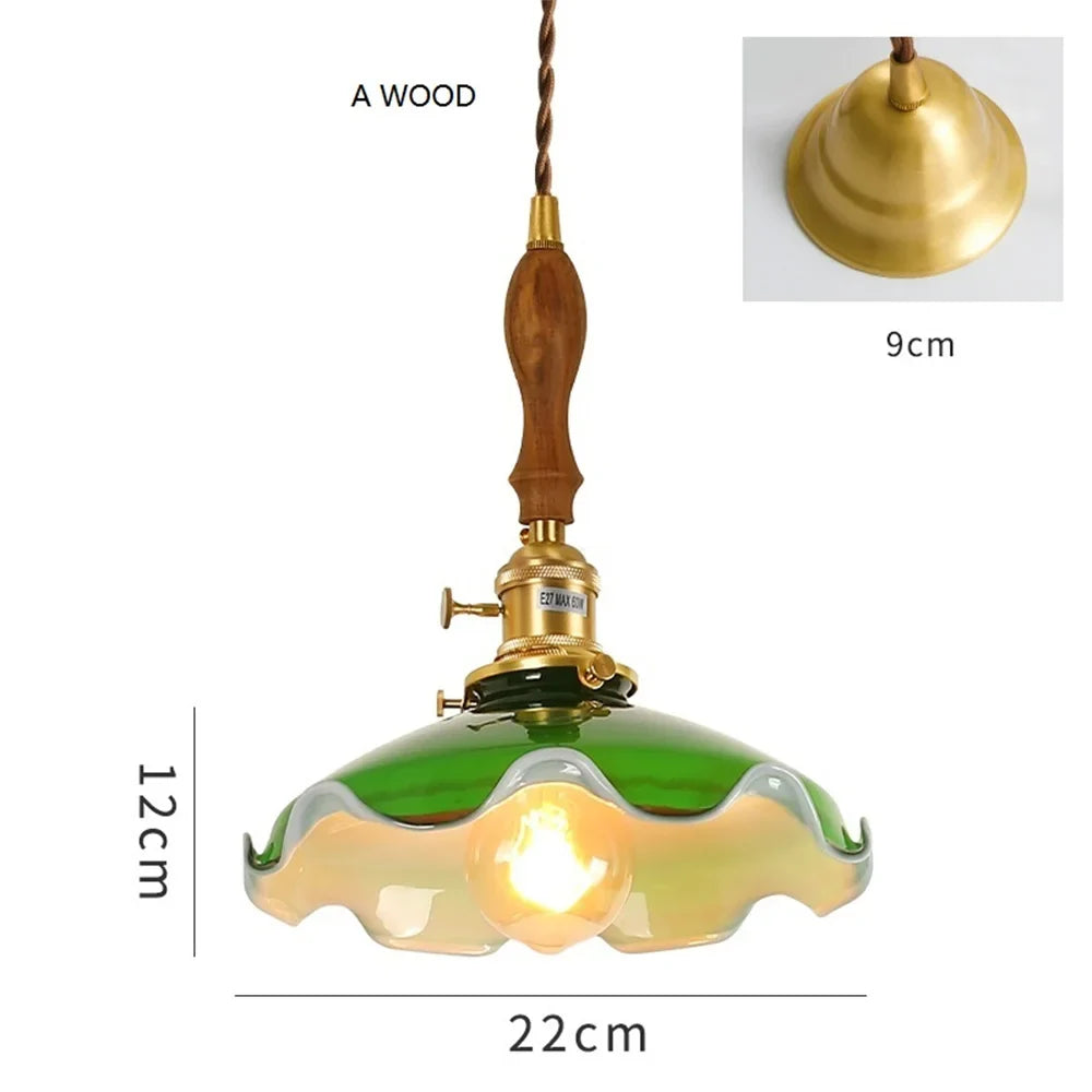 suspension industrielle vintage en cuivre et verre pour loft