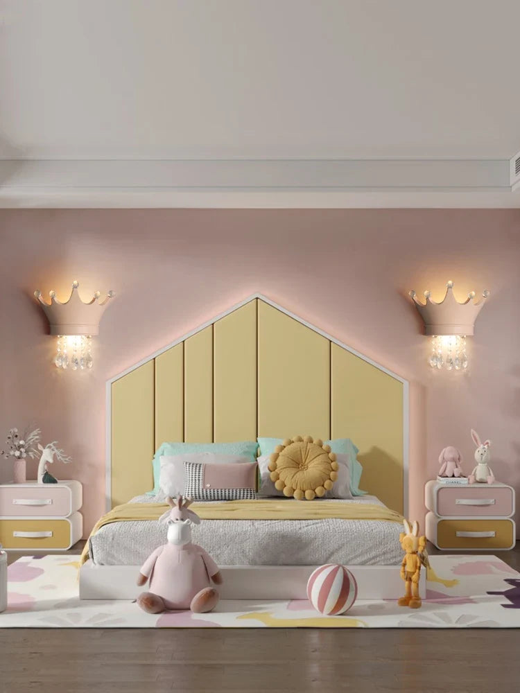 applique murale couronne nordique en résine pour chambre enfant mignonne