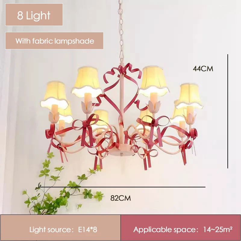 lustre princesse rose pour décoration de chambre enfant
